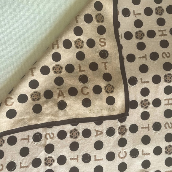 Clathas Scarf Cotton 22 inch Square Vintage - Picture 3 of 7